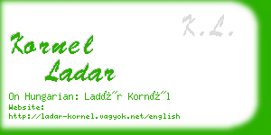 kornel ladar business card